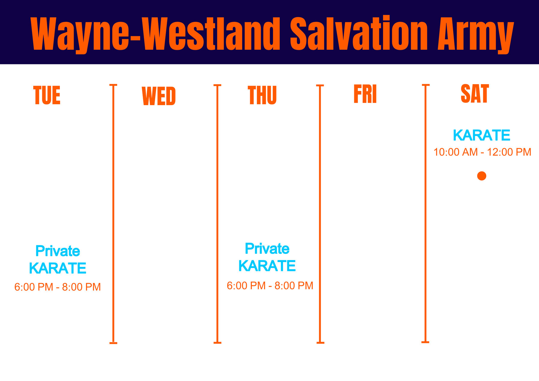 Karate Westland Schedule